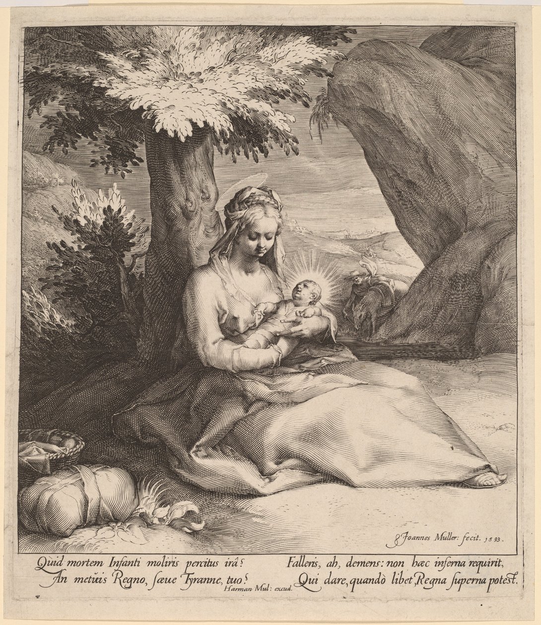 Repos pendant la fuite en Égypte - Jan Muller