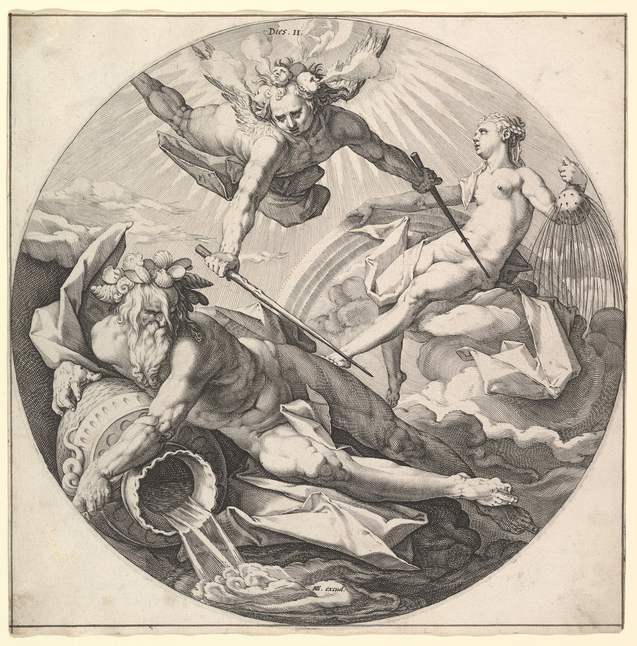 Le Deuxième Jour Dies II, de la série La Création du Monde, vers 1594 - Jan Muller
