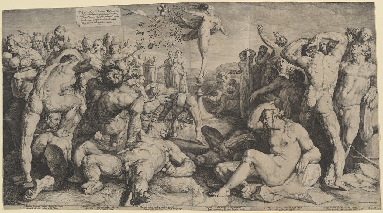 La Fortune distribuant ses dons - Jan Muller, after Cornelis Cornelisz van Haarlem