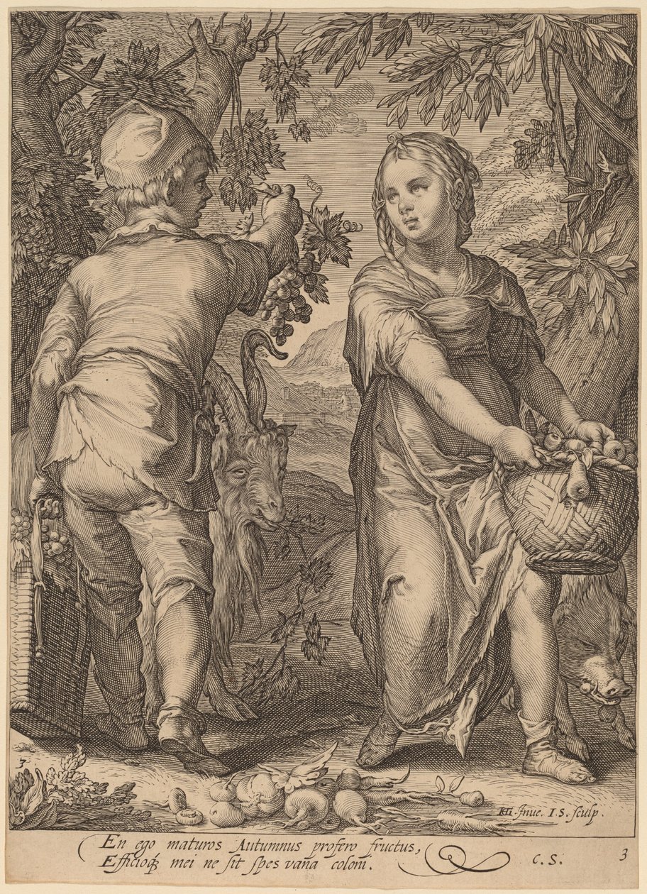 Automne - Jan Pietersz Saenredam after Hendrik Goltzius