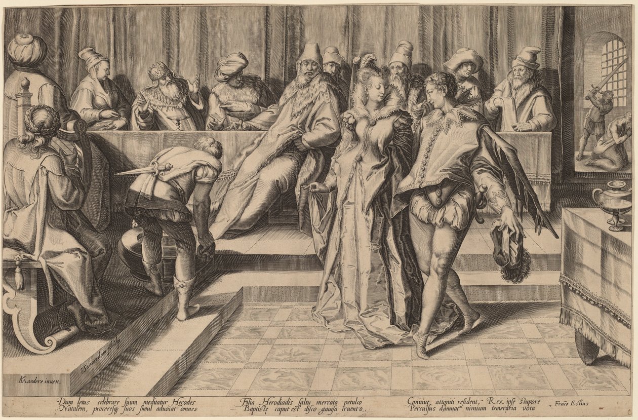 Salomé dansant devant Hérode - Jan Pietersz Saenredam, after Karel van Mander I