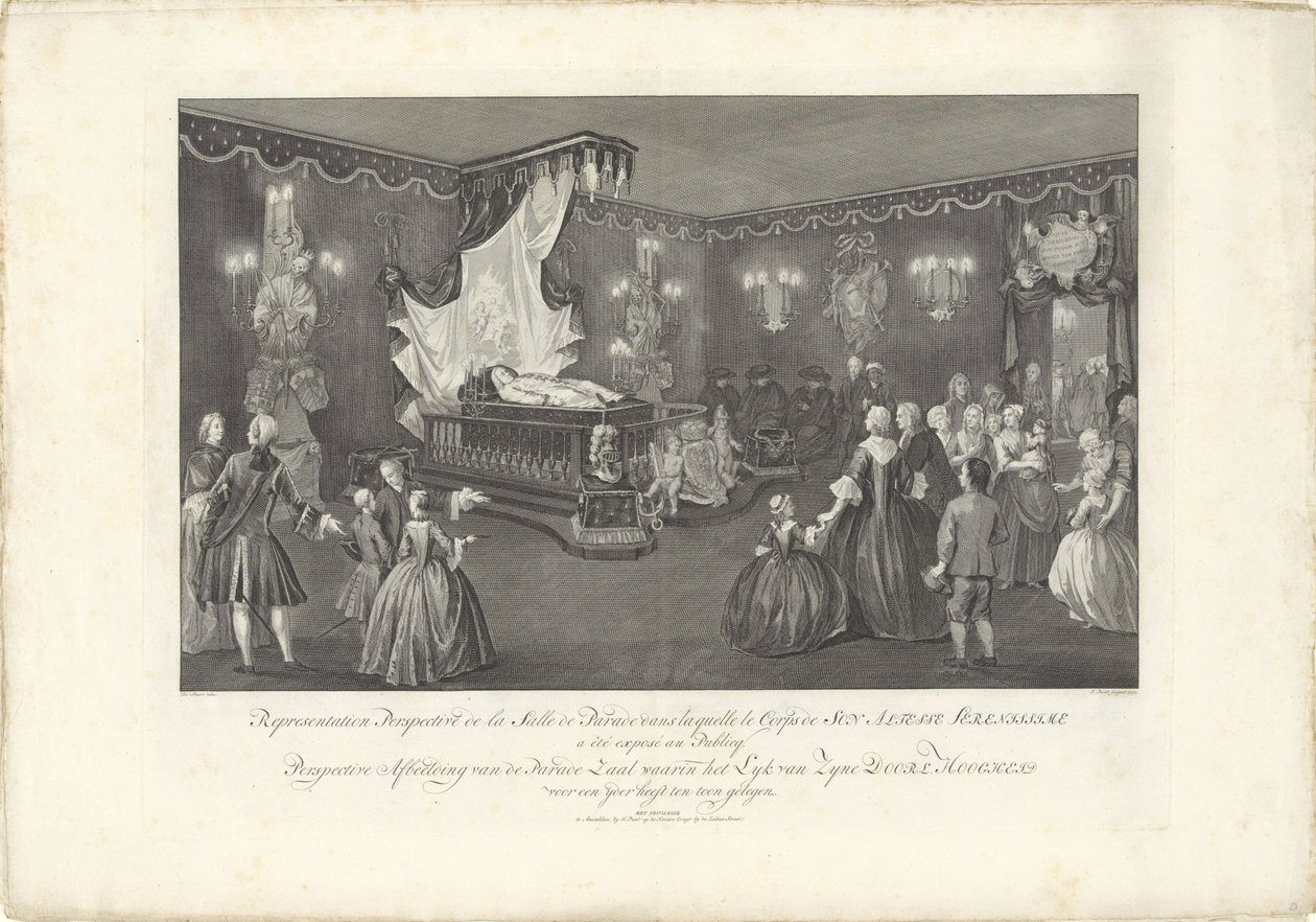 Salle avec le lit de parade du prince Guillaume IV, 1751 - Jan Punt