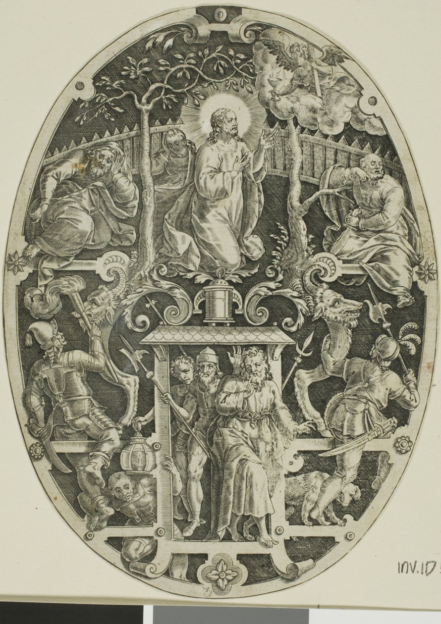 Agonie dans le jardin, extrait de La Passion du Christ - Jan Sadeler I