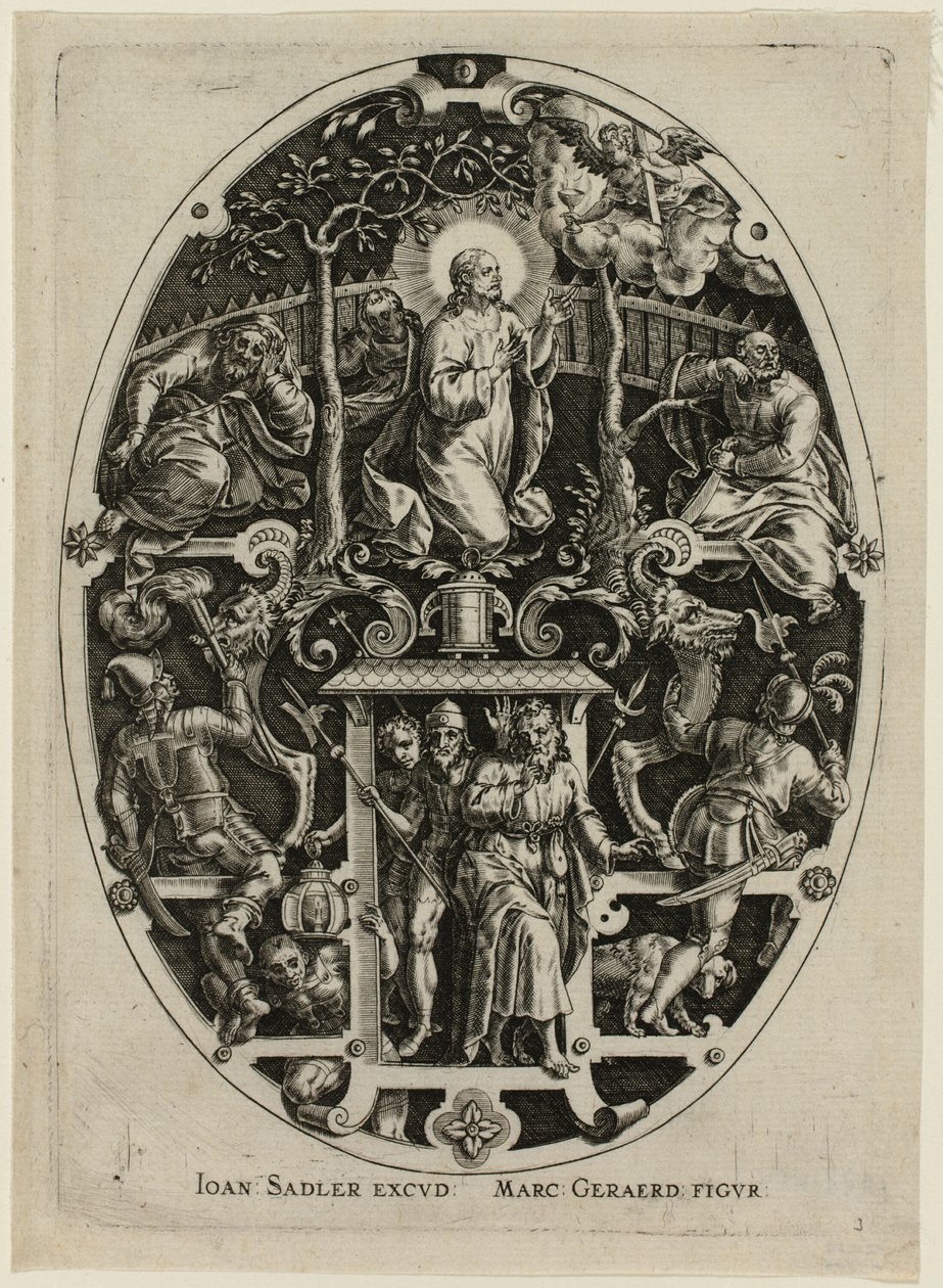 Agonie dans le jardin, extrait de La Passion du Christ - Jan Sadeler I