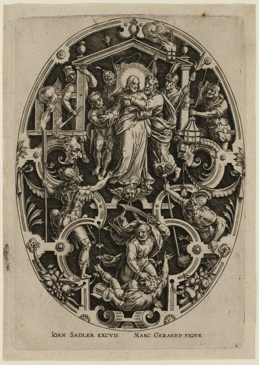 Trahison du Christ, extrait de La Passion du Christ - Jan Sadeler I