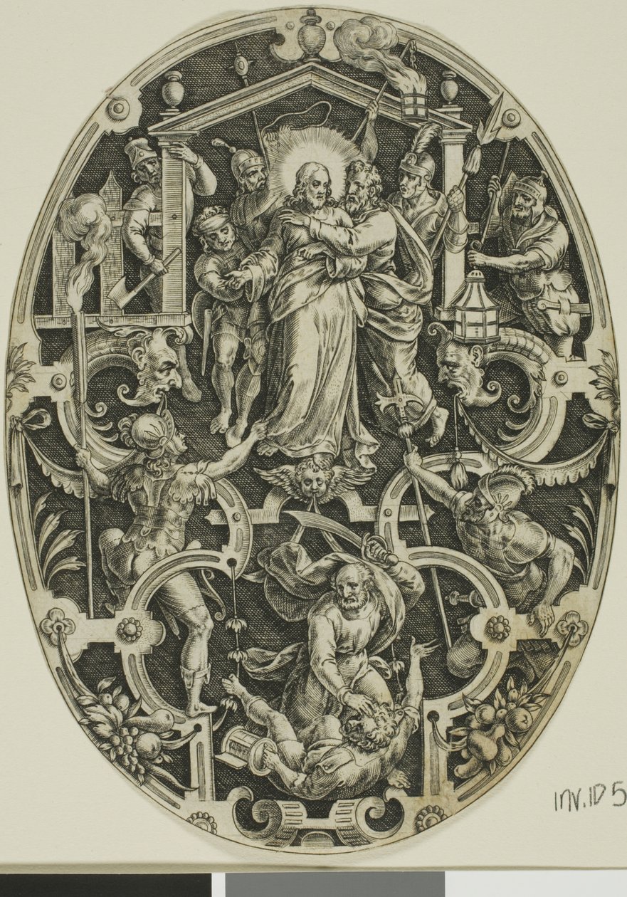 Trahison du Christ, extrait de La Passion du Christ - Jan Sadeler I