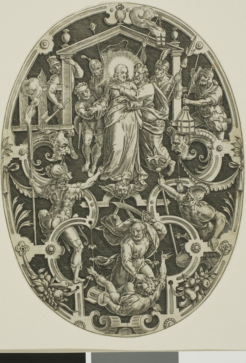 Trahison du Christ, extrait de La Passion du Christ - Jan Sadeler I