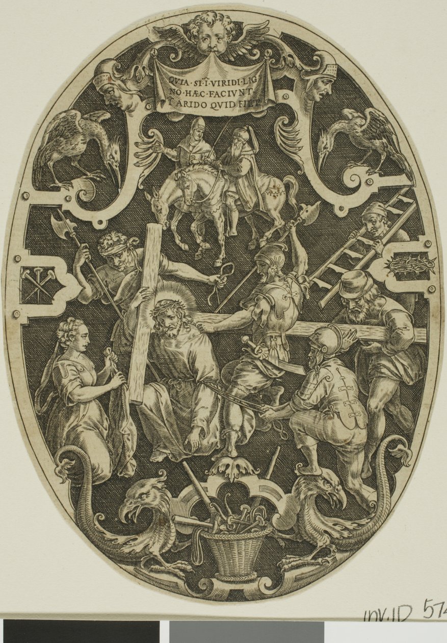 Portage de la croix, extrait de La Passion du Christ - Jan Sadeler I