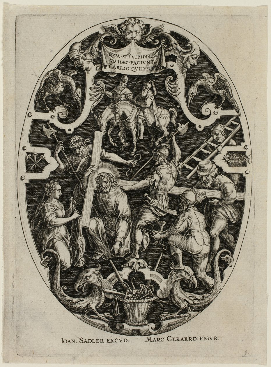 Portage de la croix, extrait de La Passion du Christ - Jan Sadeler I