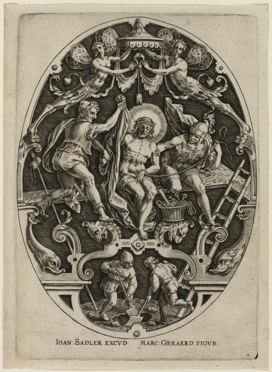 Le Christ déshabillé par les soldats, extrait de La Passion du Christ - Jan Sadeler I
