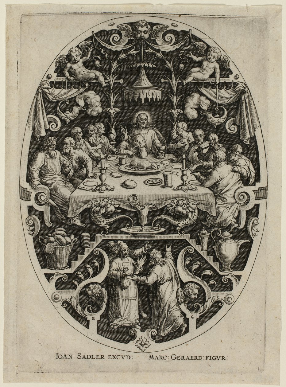 Cène, extrait de La Passion du Christ - Jan Sadeler I