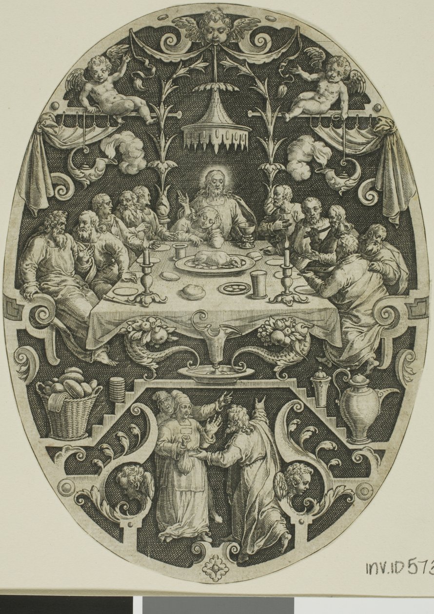 Cène, extrait de La Passion du Christ - Jan Sadeler I