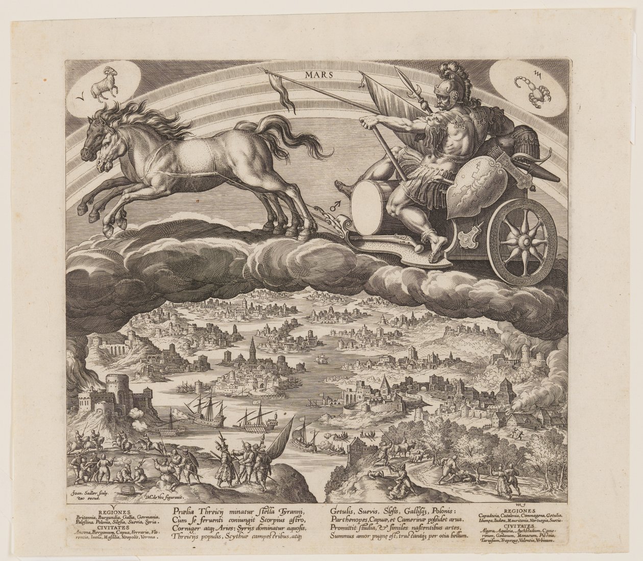 Mars, extrait des Sept Planètes - Jan Sadeler I