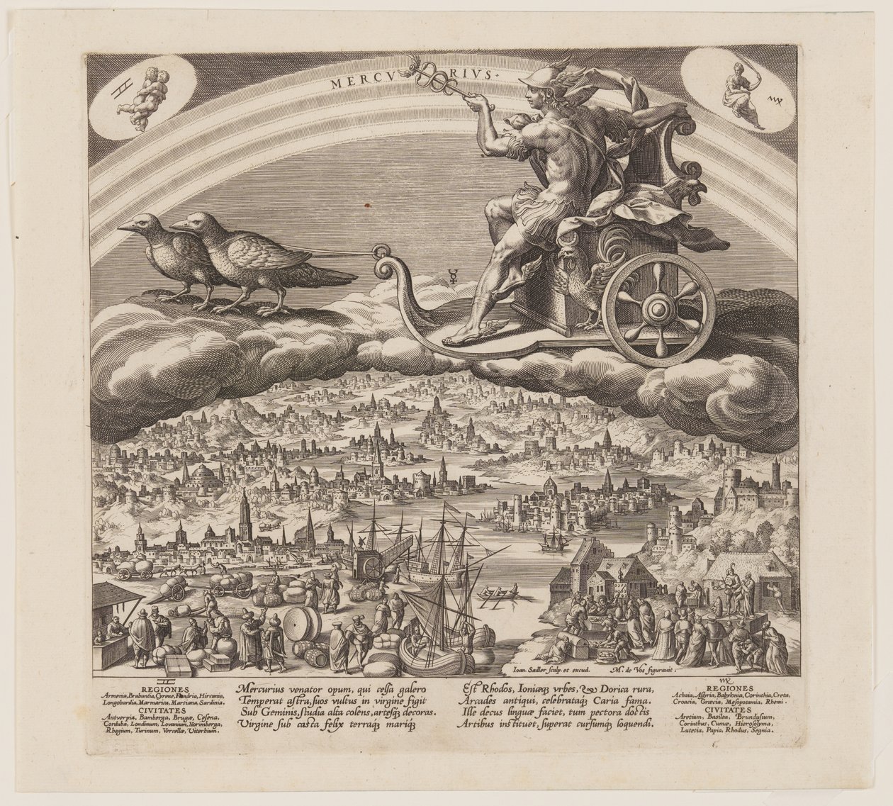 Mercurius, extrait des Sept Planètes - Jan Sadeler I