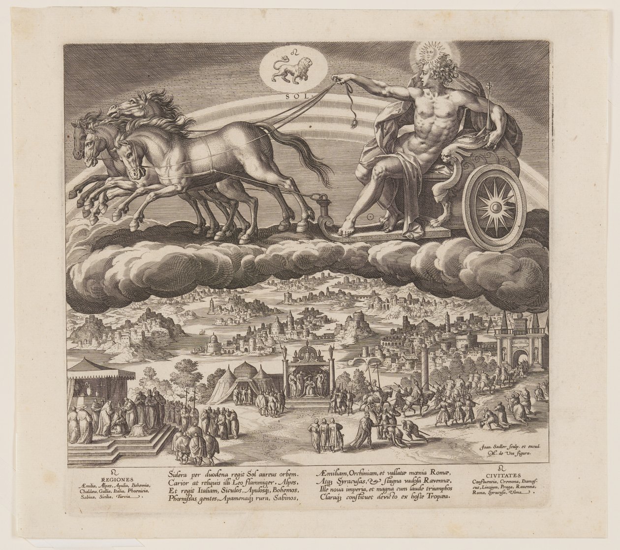 Le soleil, extrait des Sept planètes - Jan Sadeler I