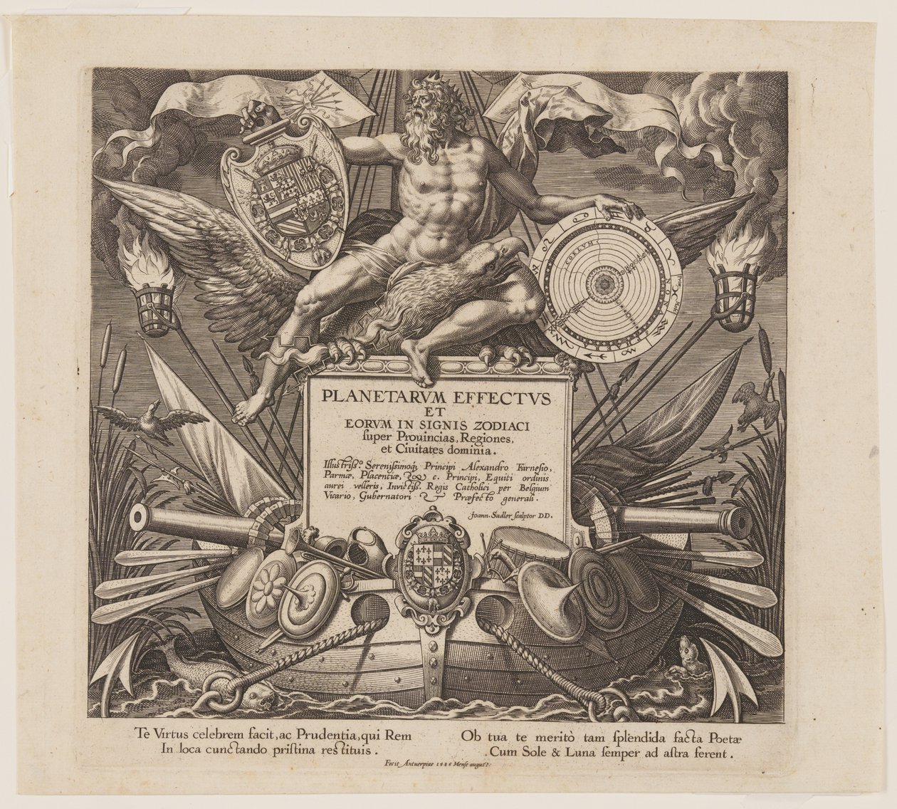 Page de titre, extrait des Sept planètes - Jan Sadeler I