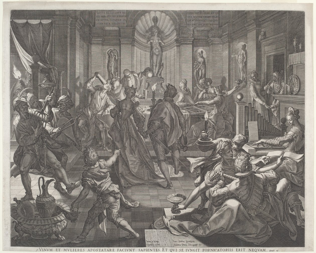 Une maison de plaisir - Jan Sadeler I, after Joos van Winghe