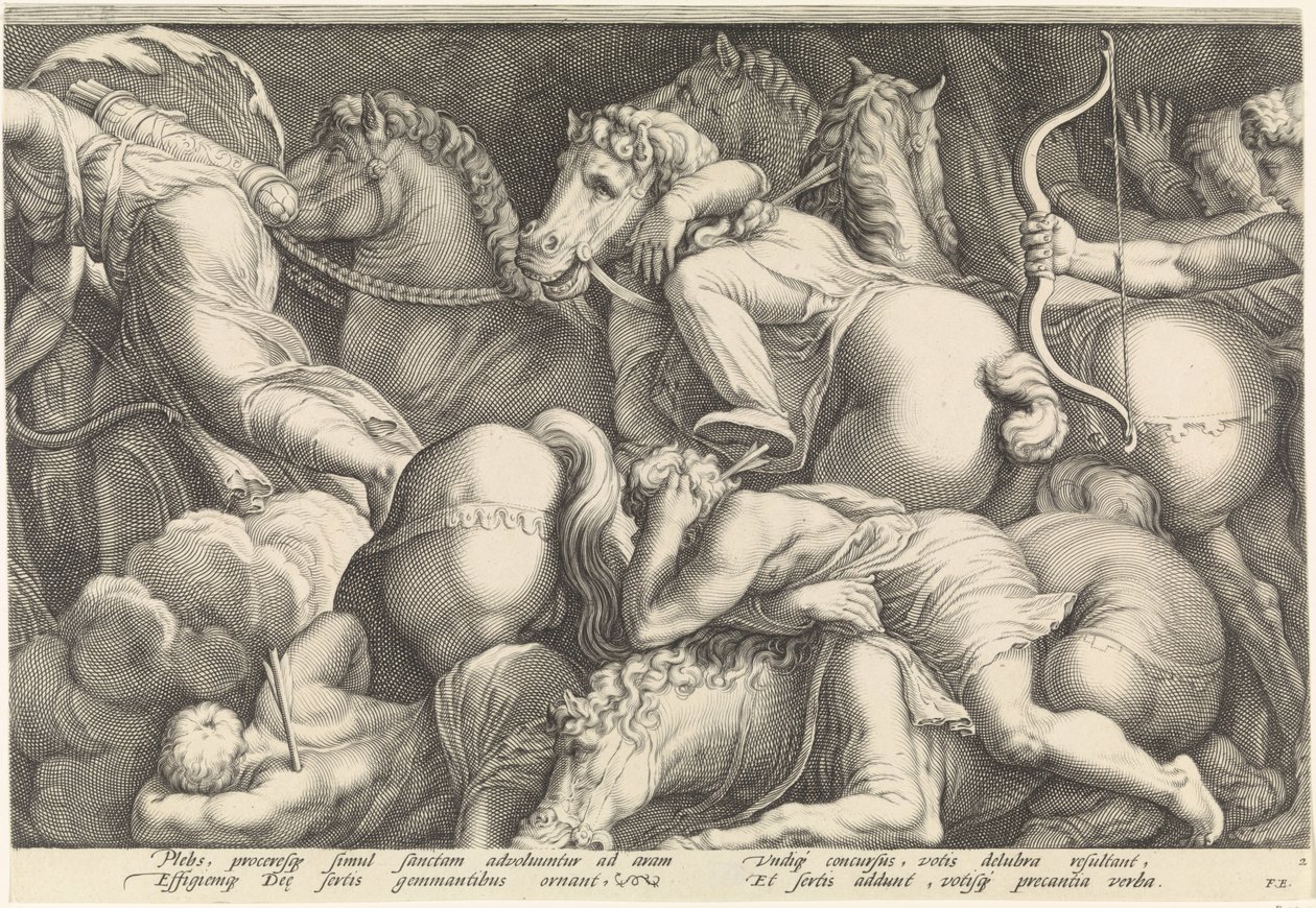 Frise avec la punition de Niobé (plaque 2) - Jan Saenredam