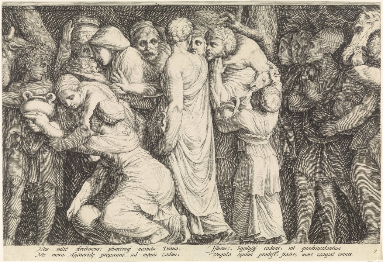 Frise avec la punition de Niobé (plaque 7) - Jan Saenredam