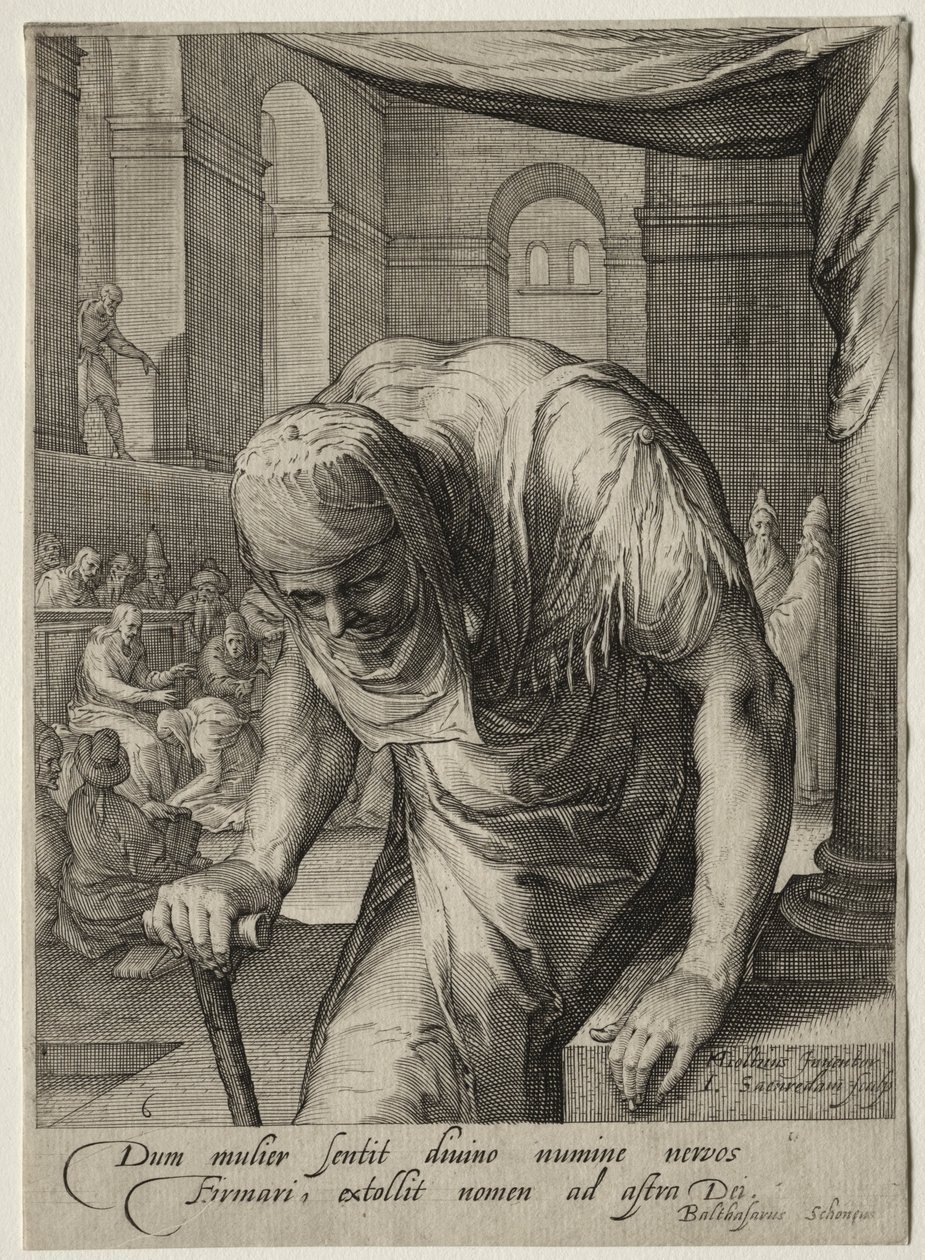 Les héroïnes du Nouveau Testament : La femme infirme guérie par le Christ - Jan Saenredam