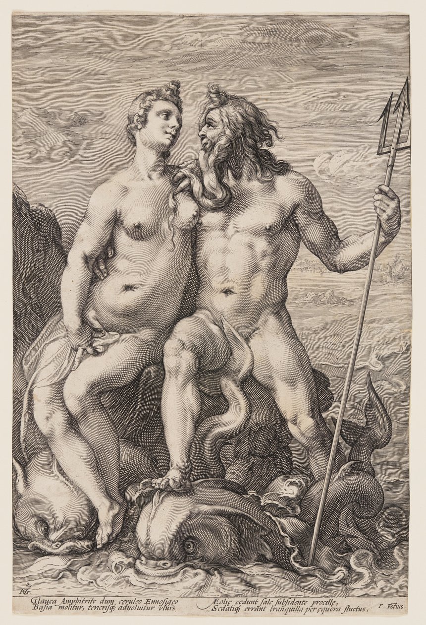 Neptune et Amphitrite, de Trois dieux et déesses jumelés - Jan Saenredam