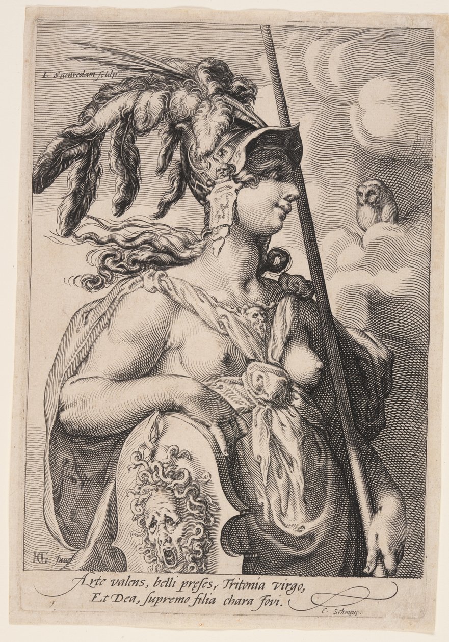 Pallas Athéna, tirée de Trois Déesses - Jan Saenredam