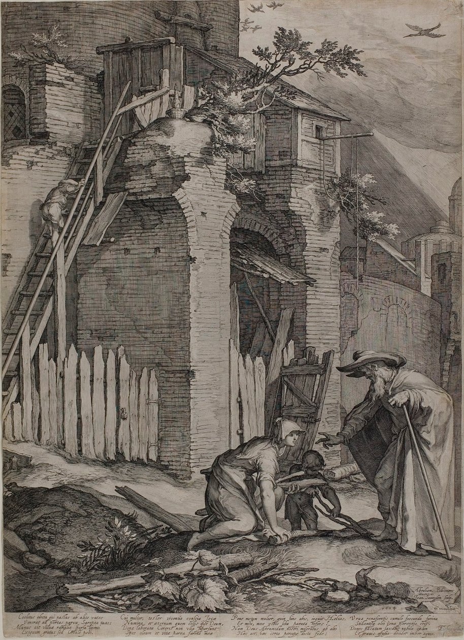 Le prophète Élie arrive à la maison de la veuve de Sarepta - Jan Saenredam