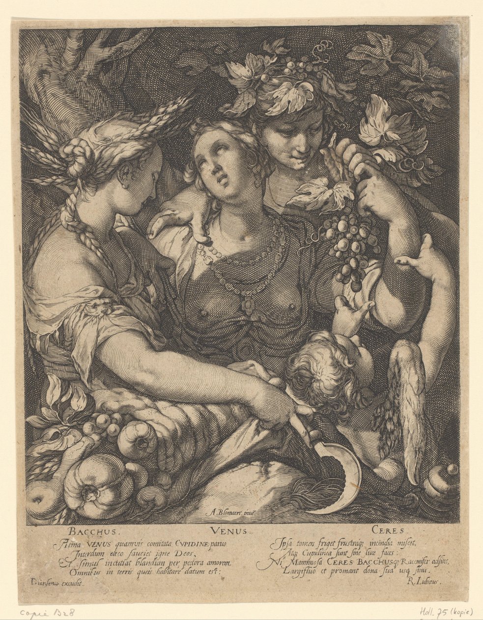 Vénus, Bacchus et Cérès - Jan Saenredam