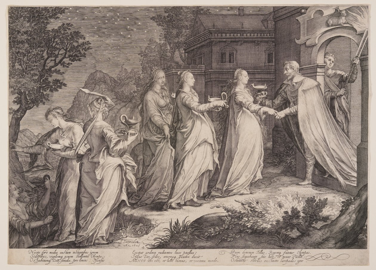 Vierges sages reçues par Notre Seigneur, de la parabole des vierges sages et des vierges folles - Jan Saenredam