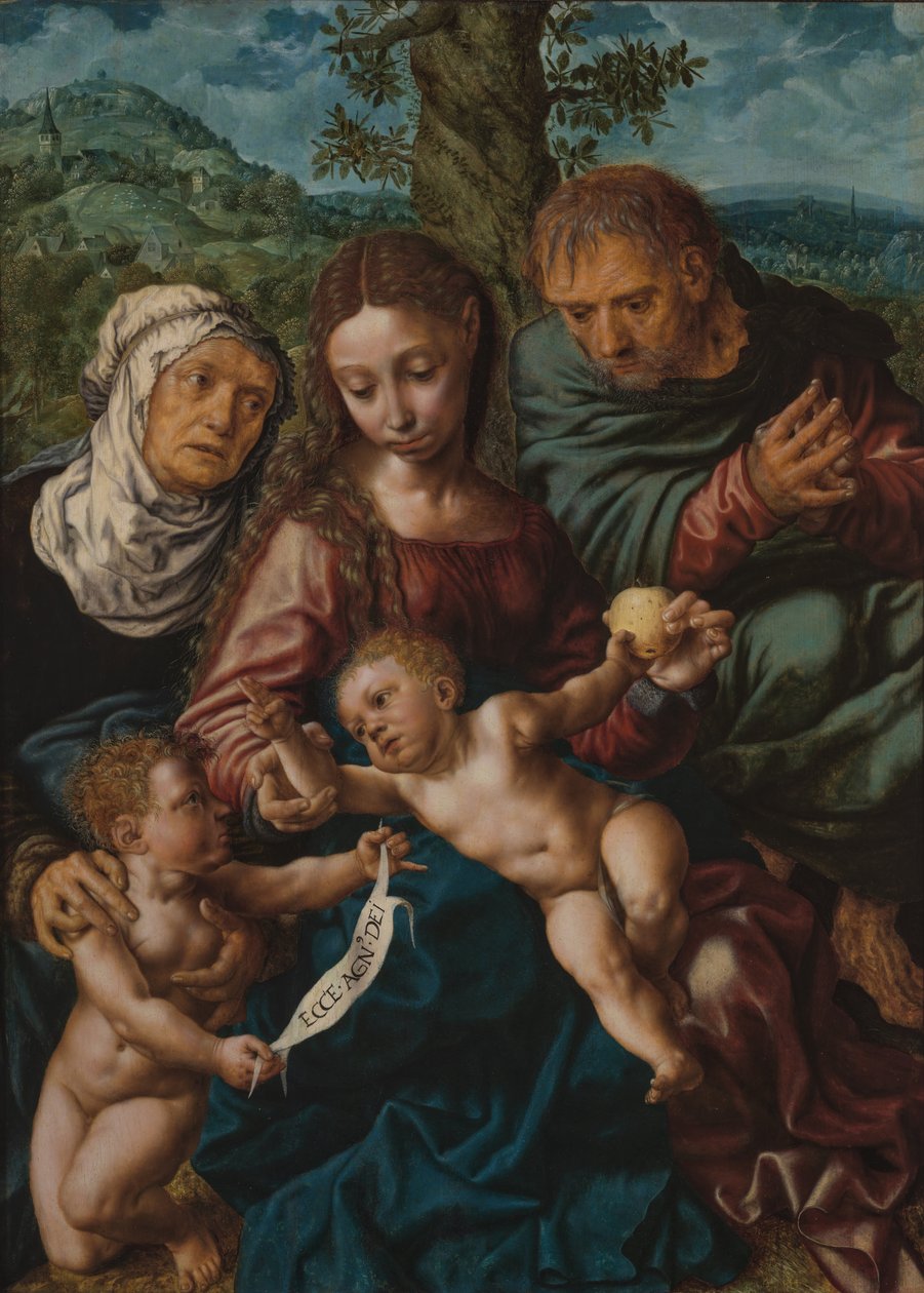 Sainte Famille avec Jean Baptiste et Sainte Elisabeth - Jan Sanders van Hemessen