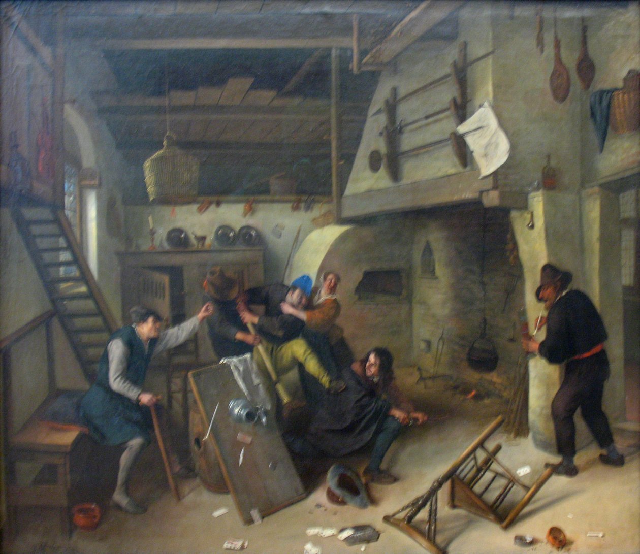Une rixe entre joueurs de cartes dans une taverne - Jan Steen