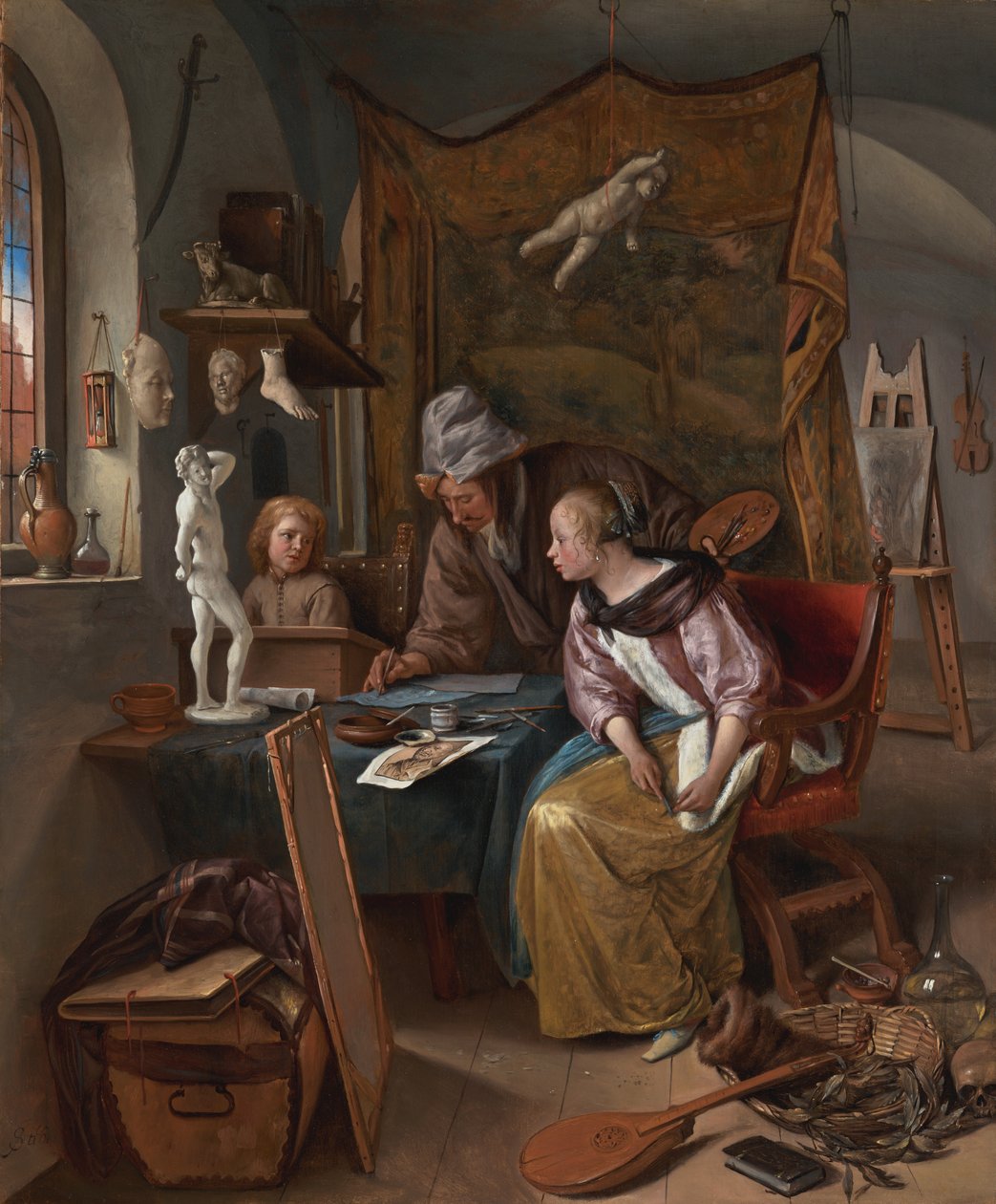 La leçon de dessin - Jan Steen