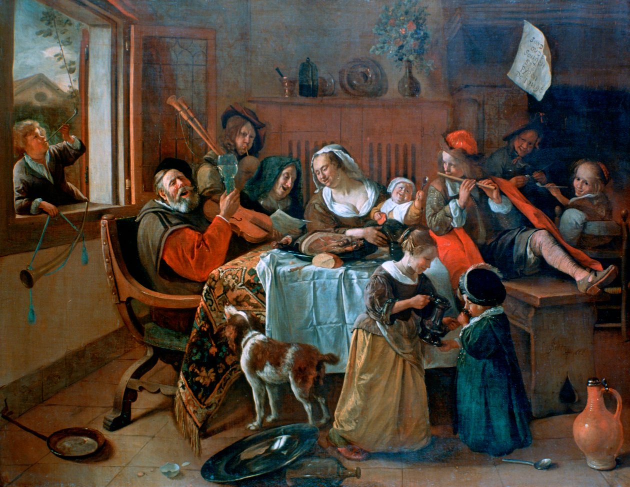 La famille joyeuse, 1668 - Jan Havickszoon Steen