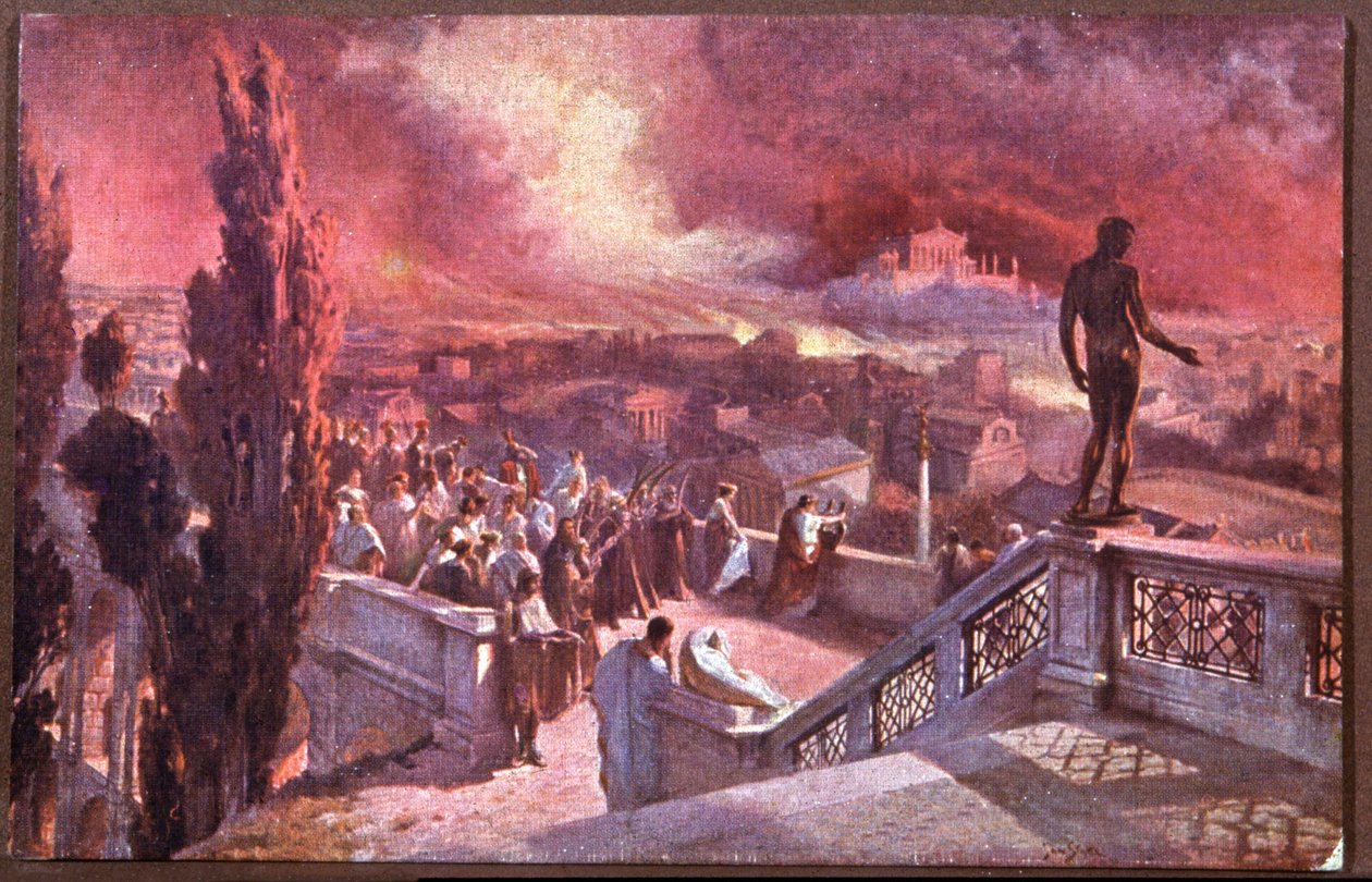 Incendie de Rome, Grand incendie de Rome (carte postale) - Jan Styka