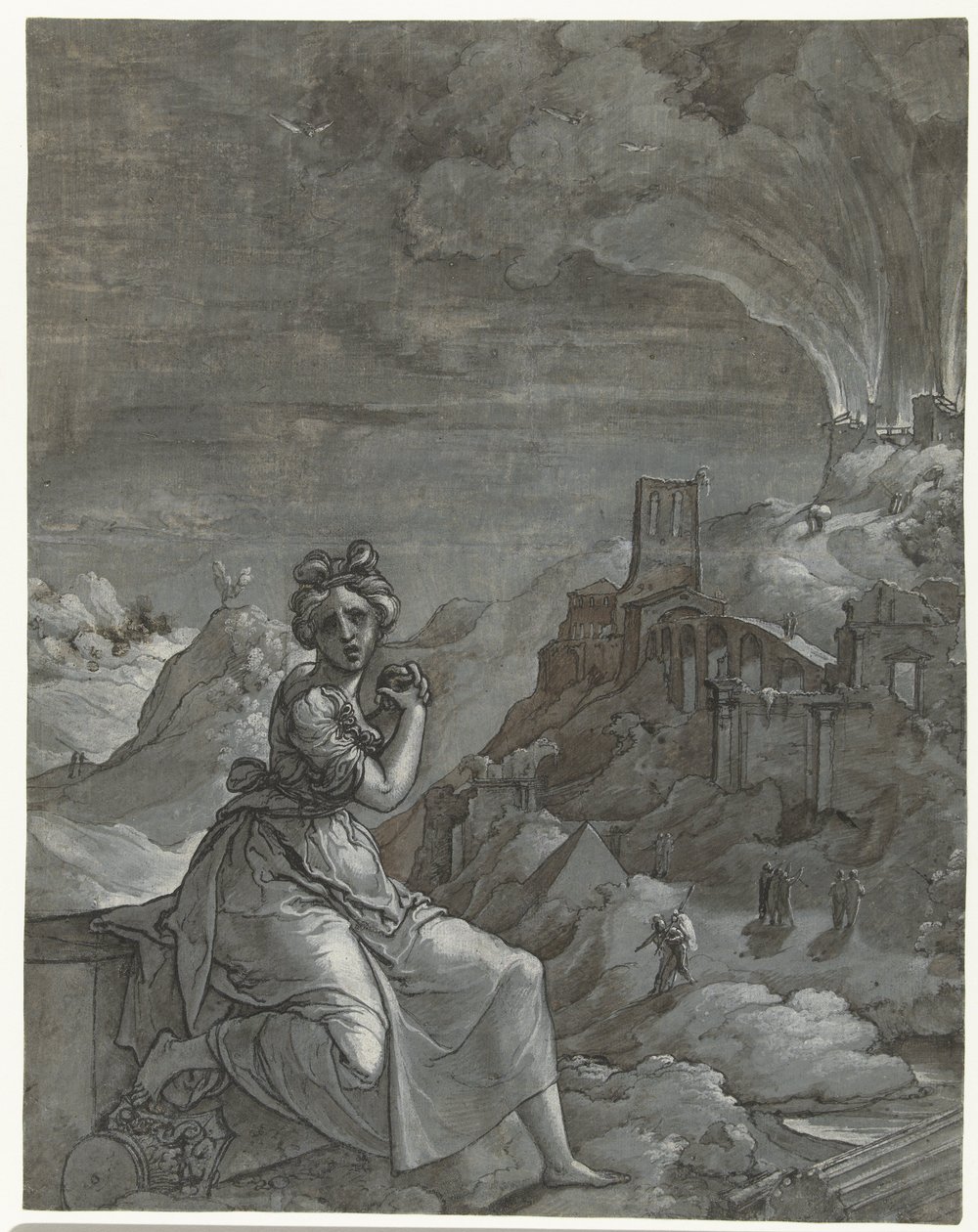 Cassandra pleure la destruction de Troie, 1550-55 - Jan Swart Van Groningen