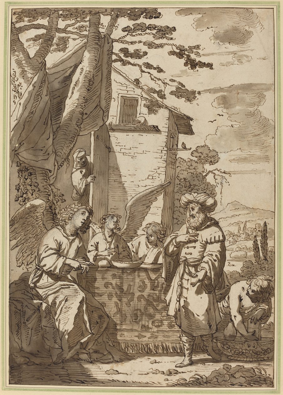 Abraham recevant les anges - Jan Tengnagel