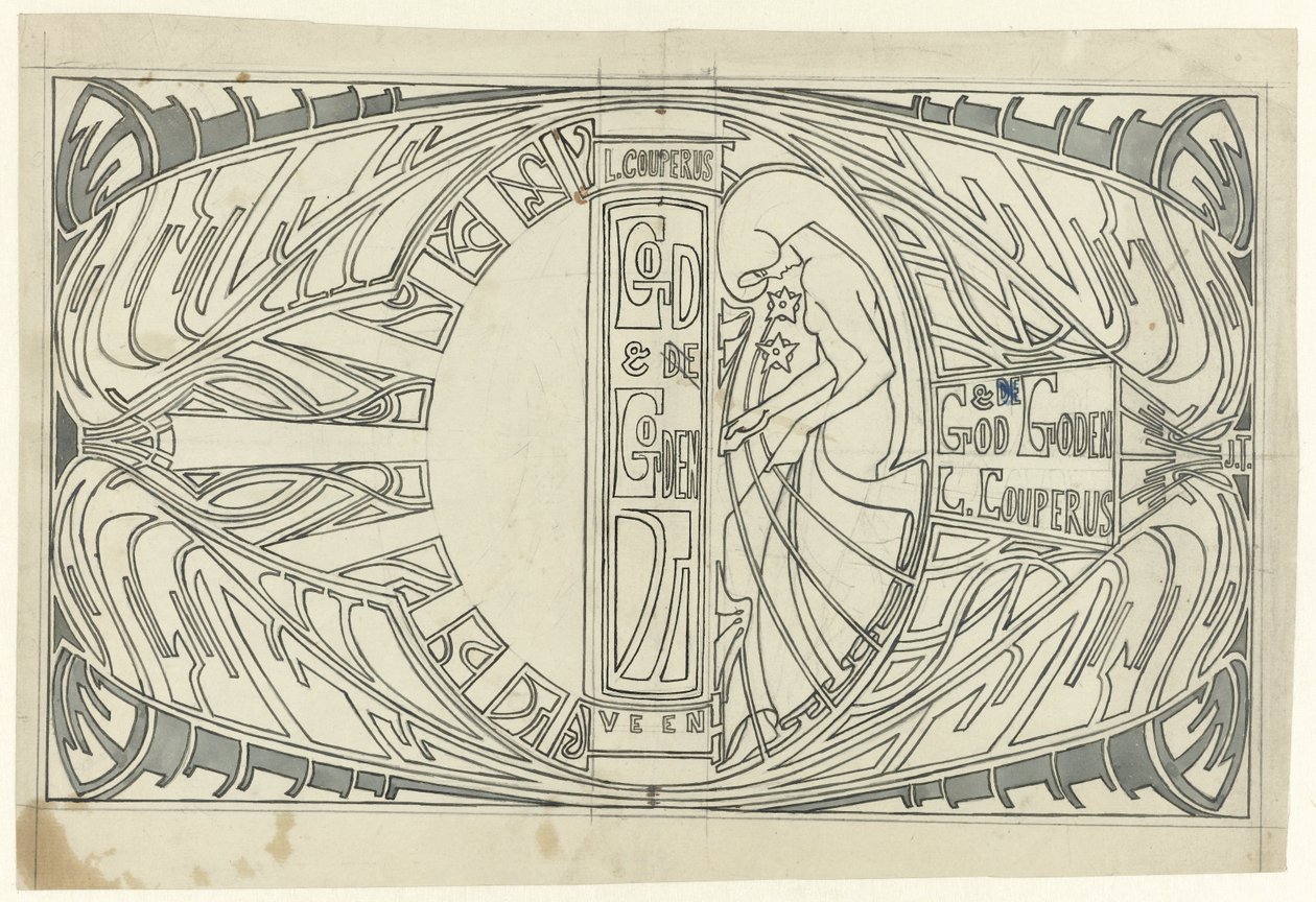 Conception de couverture pour : Louis Couperus, Dieu et Dieux, 1903 - Jan Toorop