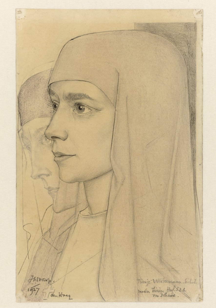 Portrait de Treesje Westermann, Mère Thérèse Huf de Bethanië - Jan Toorop