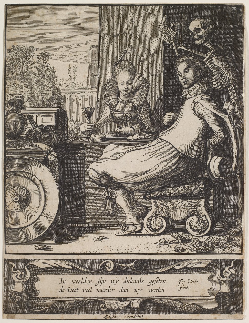 La mort surprenant un couple, vers 1618-20 (eau-forte et gravure) - Jan Van de II Velde