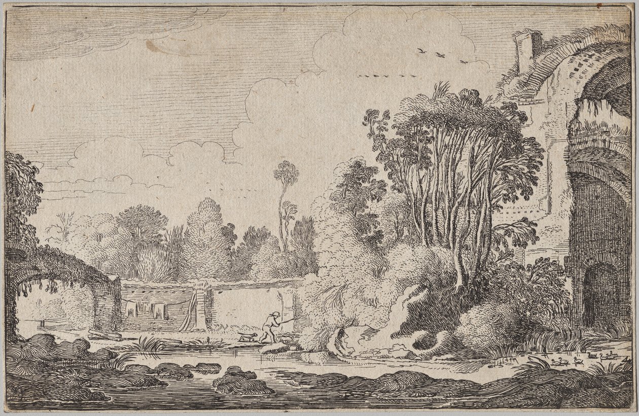 Paysages, partie III : Ruines romaines dans un cadre boisé - Jan Van de Velde