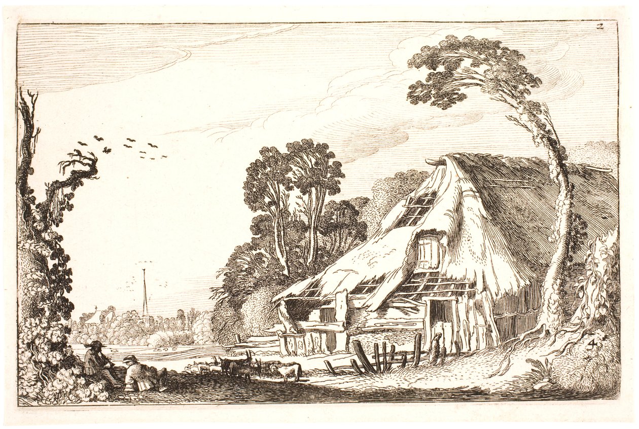 Paysage avec une grange délabrée - Jan Van de Velde