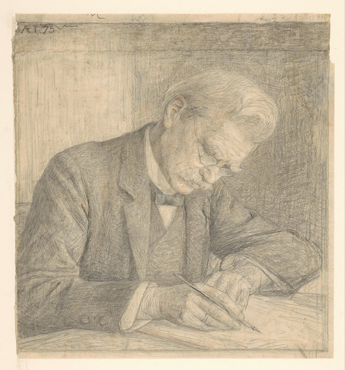Portrait de J. van der Vegt, écrivant - Jan Veth