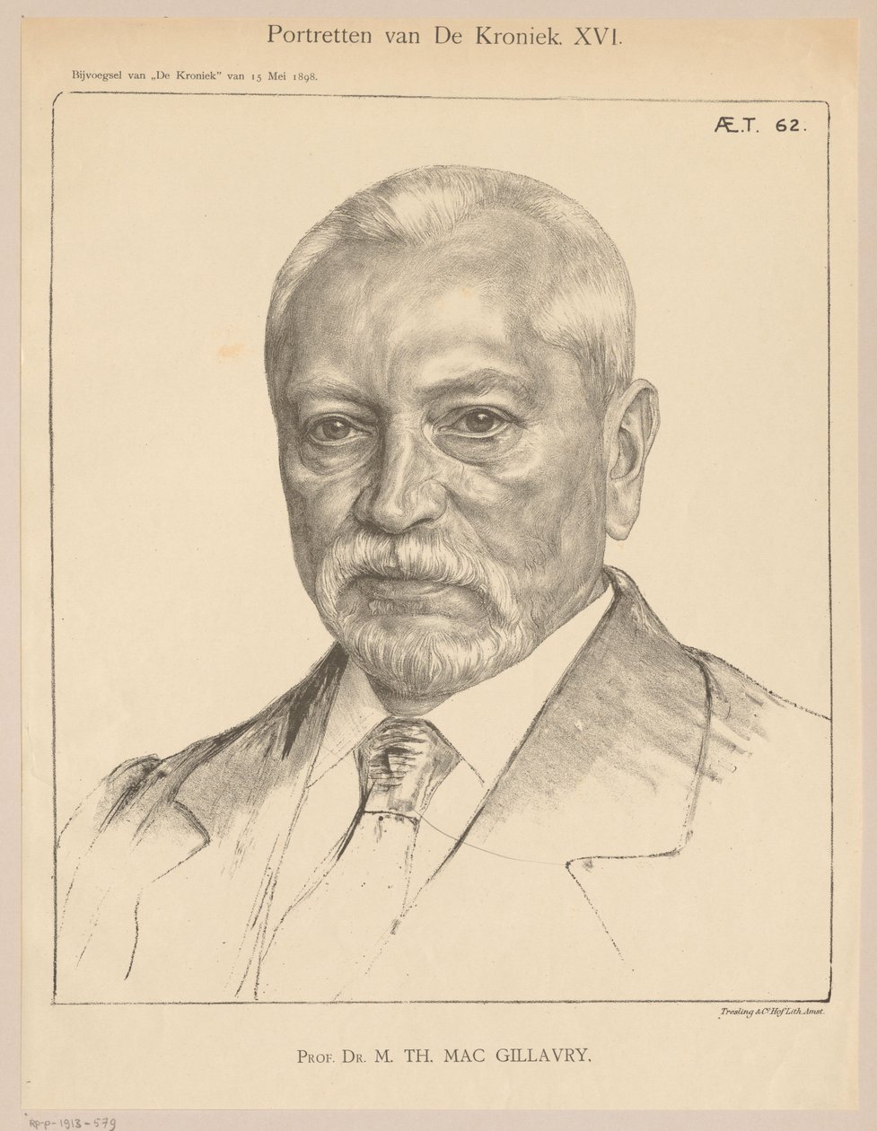 Portrait de Theodorus Hendrik Mac Gillavry à l