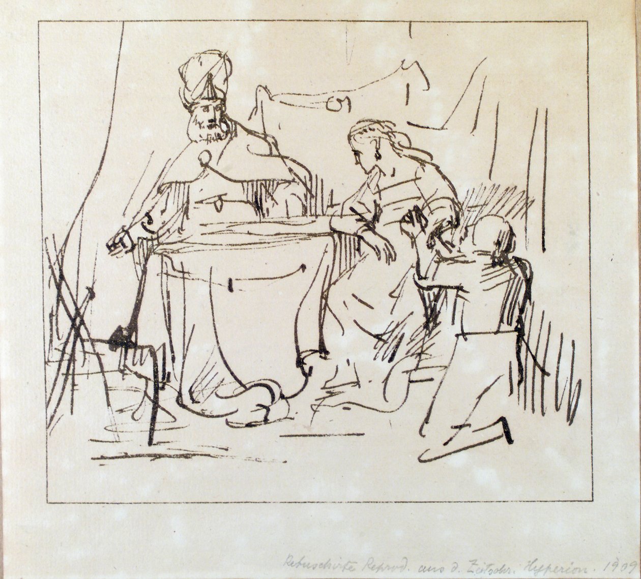 Jan Victors, "Haman avec Esther et Ahasverus". - Jan Victors
