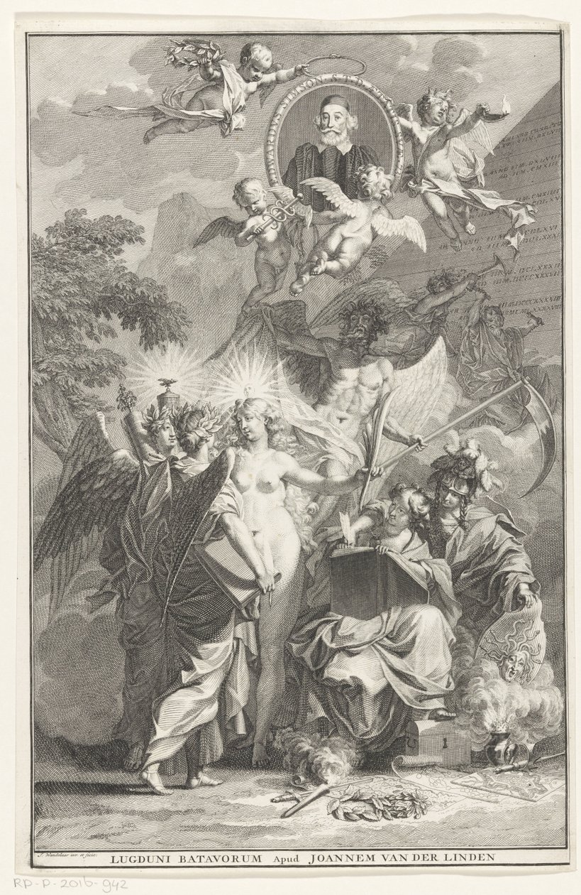 Page de titre allégorique avec le portrait de l