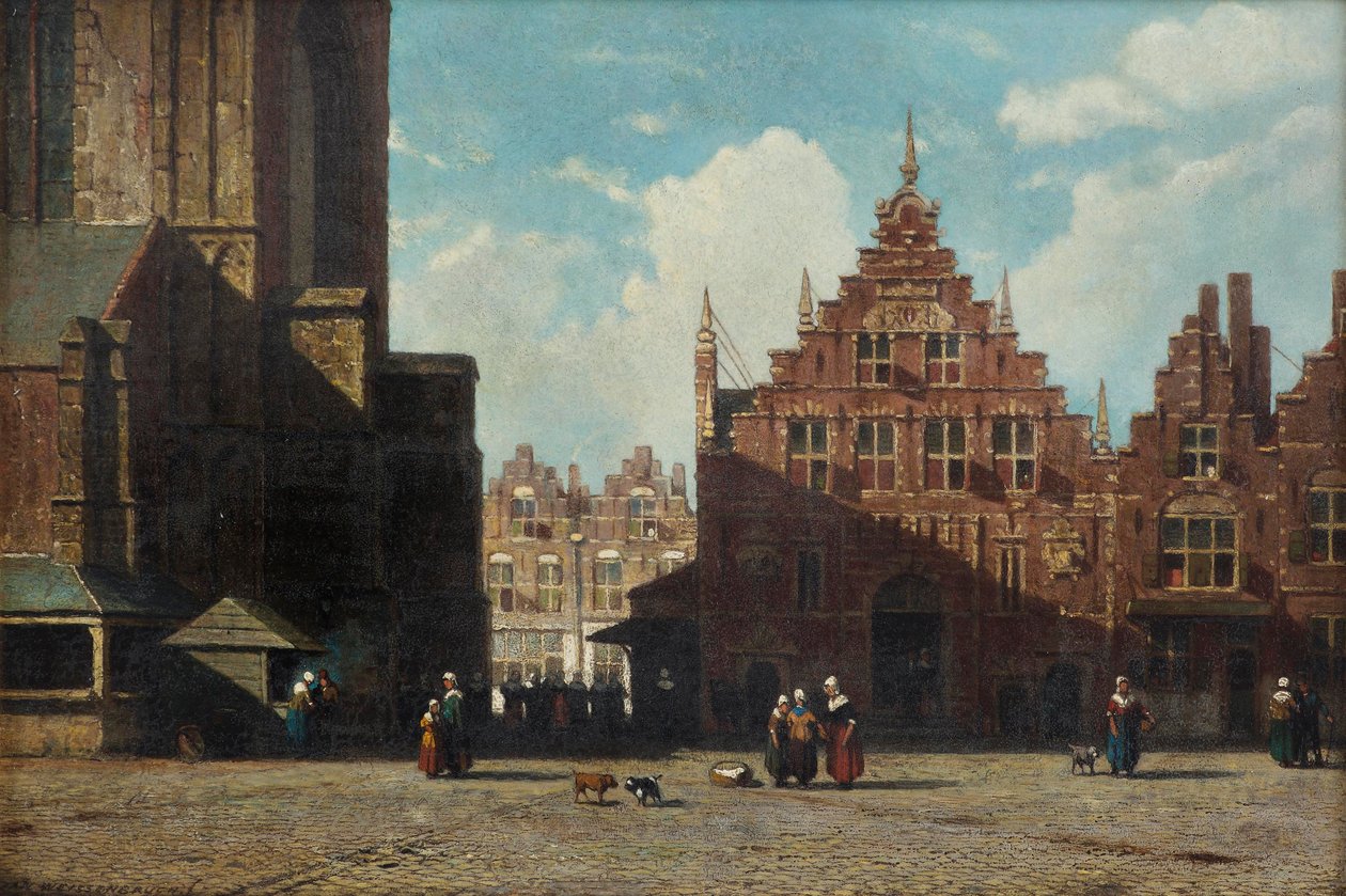 Vue ensoleillée du Grote Markt avec l