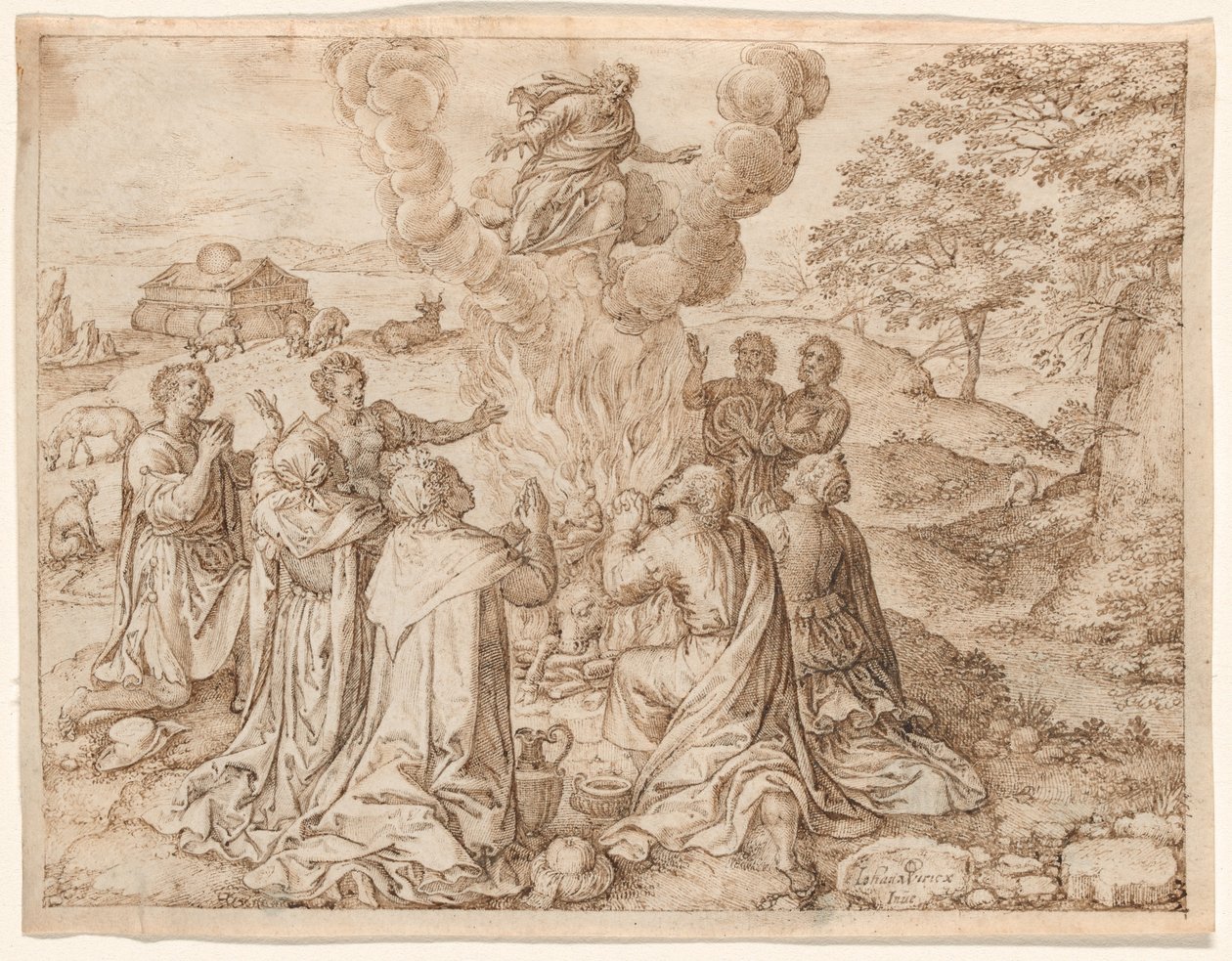 Le sacrifice de Noé, planche IX de La création et l