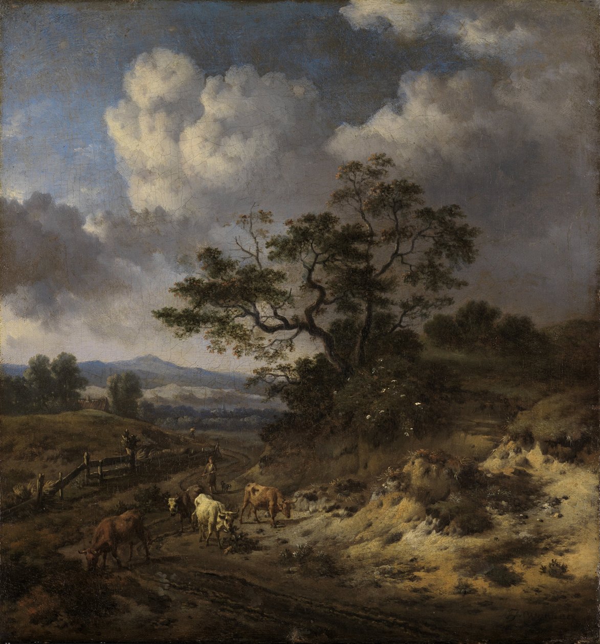 Paysage vallonné avec vaches - Jan Wijnants