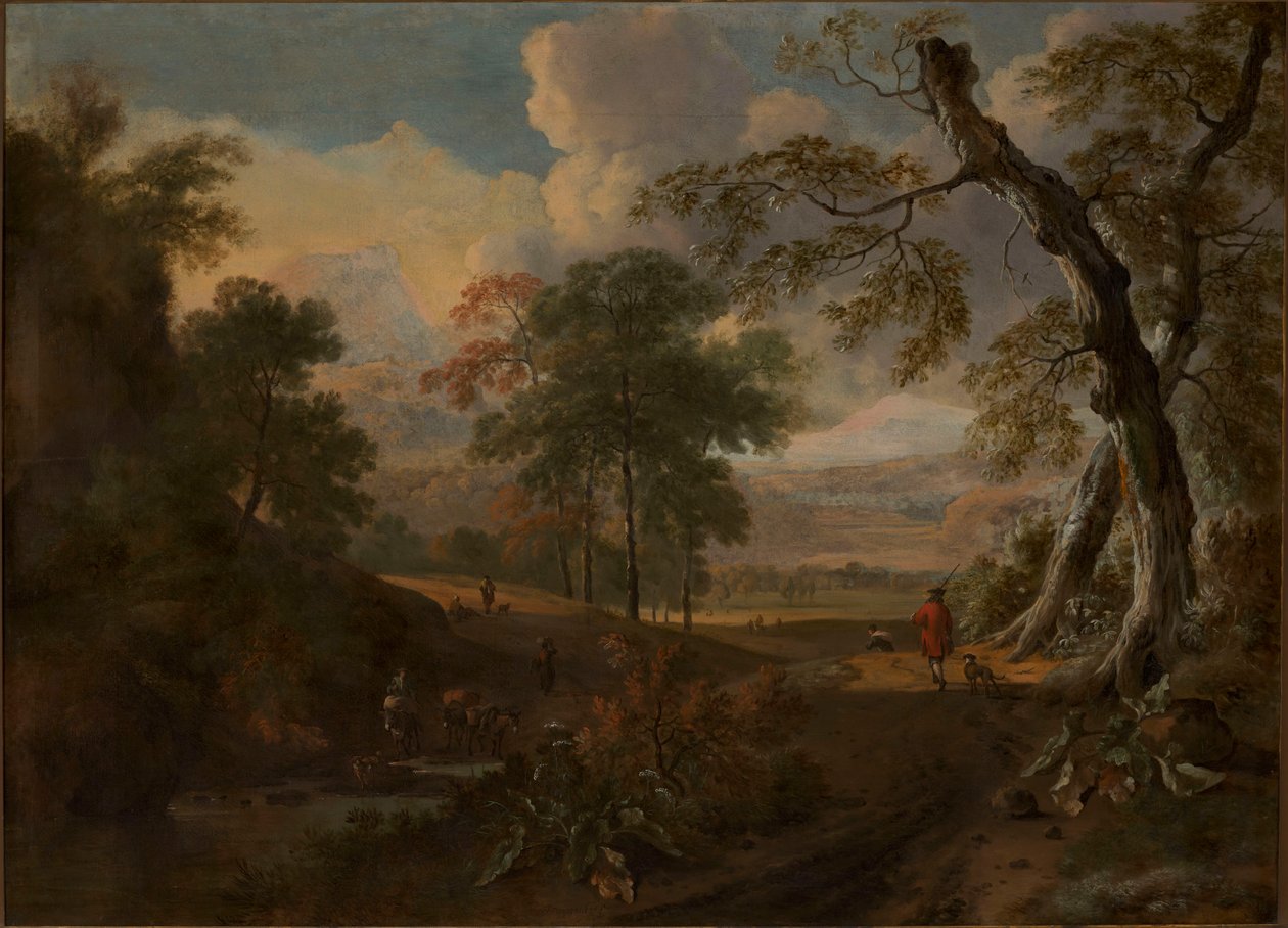 Paysage avec une route - Jan Wijnants