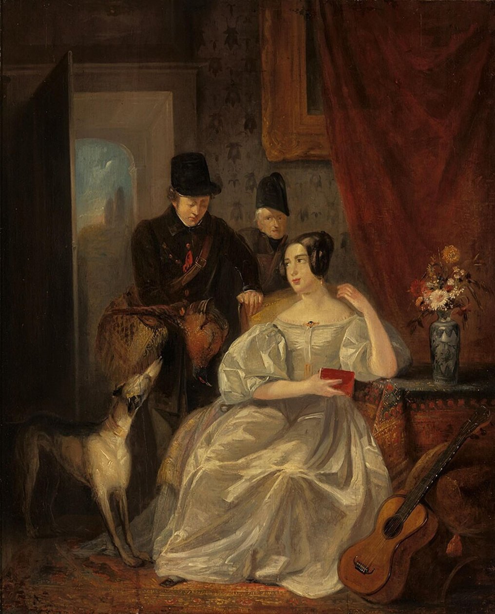 Néerlandais : Intérieur avec un chasseur rentrant de la chasse - Jan Willem Pieneman